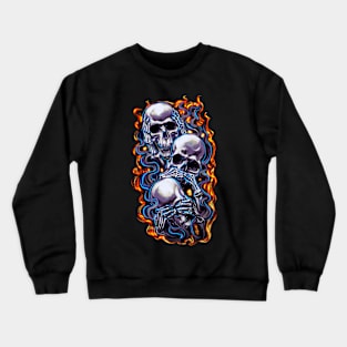 Hear No Evil Skulls Crewneck Sweatshirt